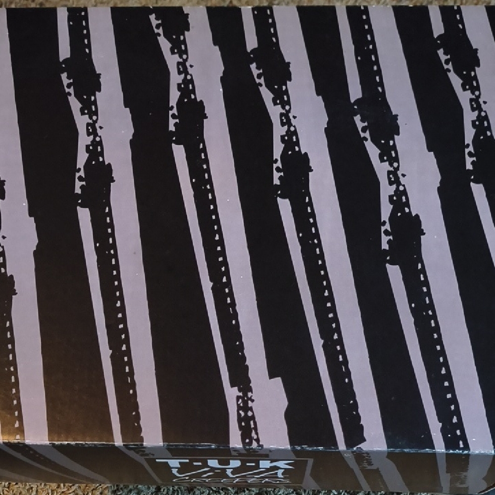 Black and Gray Striped Box